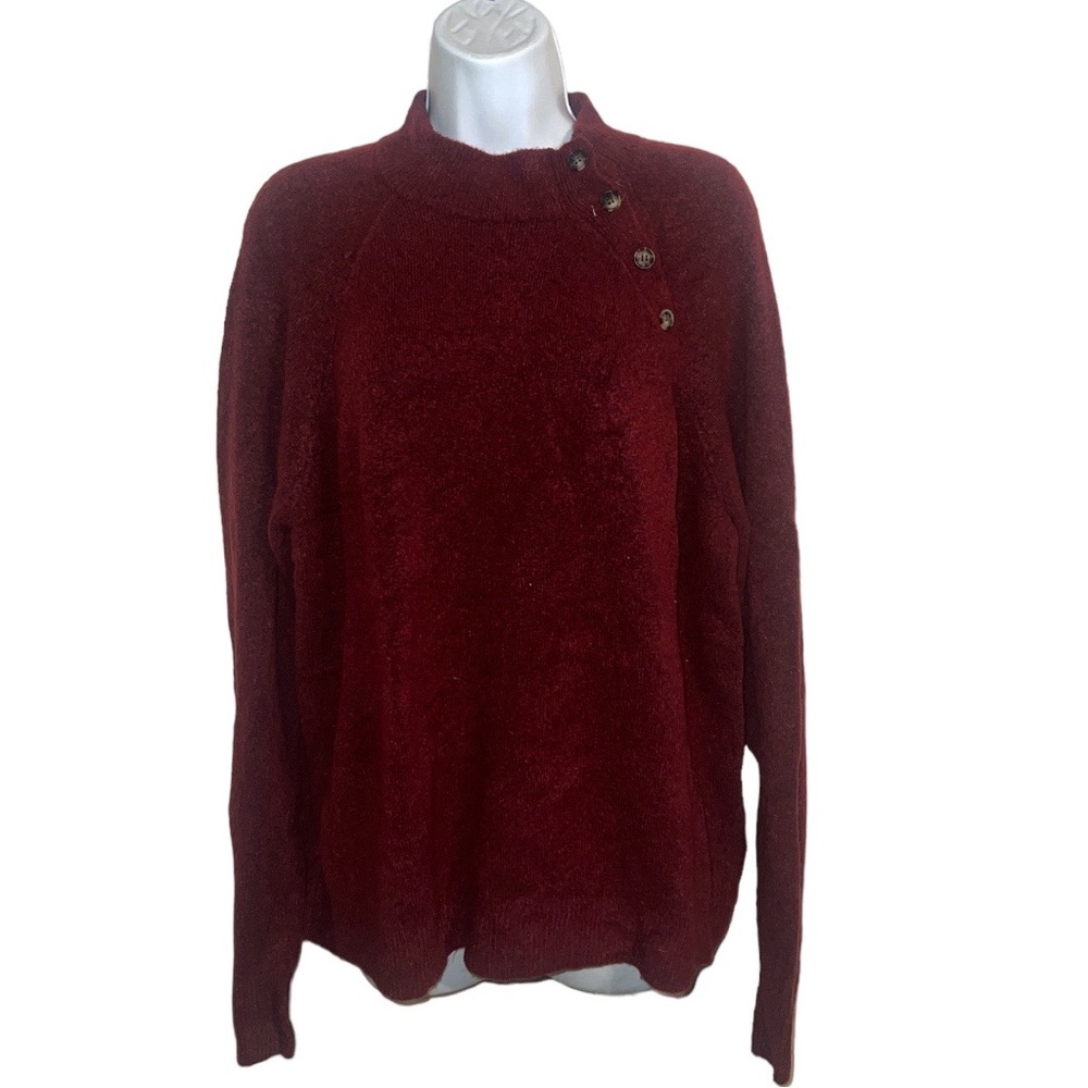 J.Crew Burgundy Soft Knubby Sweater XXL - Picture 2 of 5